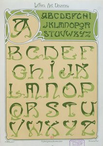 Alfabeto &39;Art Nouveau&39;. 1903 de E. Mulier